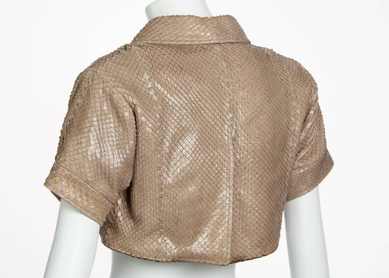 Bottega Veneta Runway Cropped Python Bolero Jacket, 2007