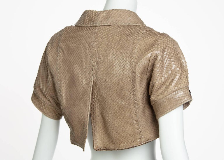 Bottega Veneta Runway Cropped Python Bolero Jacket, 2007