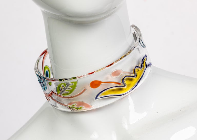 Miu Miu Runway Lucite Painted Choker Necklace, 2014