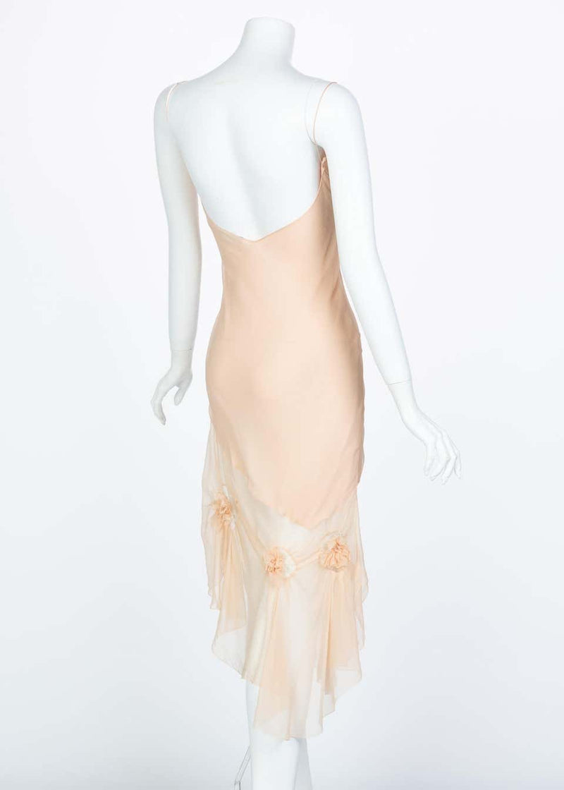 Christian Dior by Galliano Light Pink Silk Slip Dress, 1990s