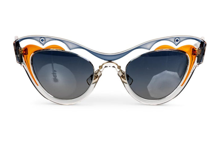 Miu Miu Runway Butterfly Cat Eye Sunglasses, 2014 – Basha Gold