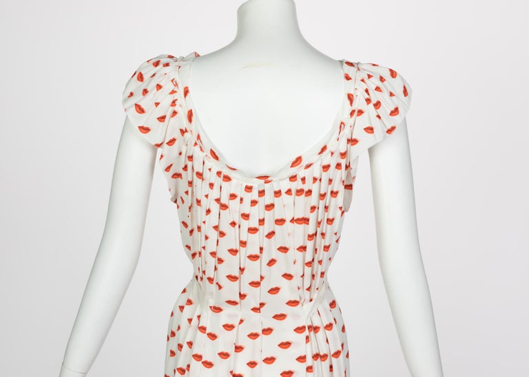 Prada Red White Lips Print Mini Dress Resort, 2012
