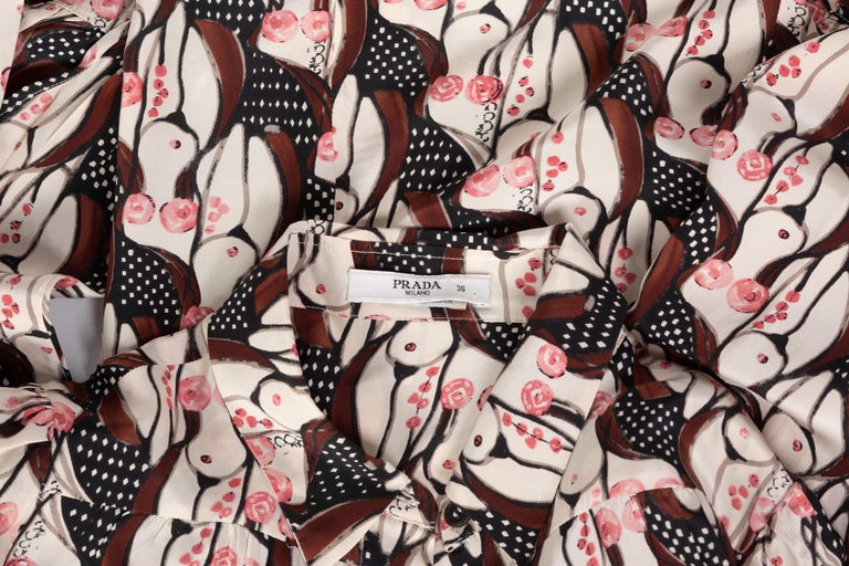 Prada "Naked Lady" Print Silk Blouse Sex and The City, 2001