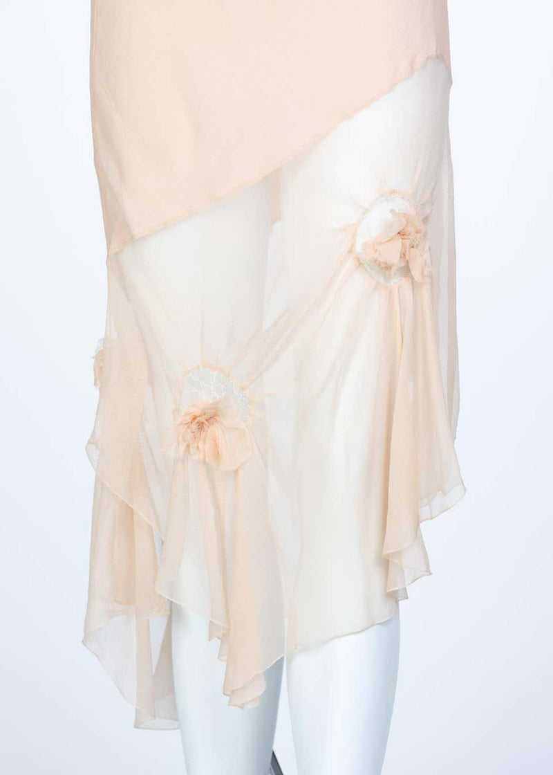 Christian Dior by Galliano Light Pink Silk Slip Dress, 1990s