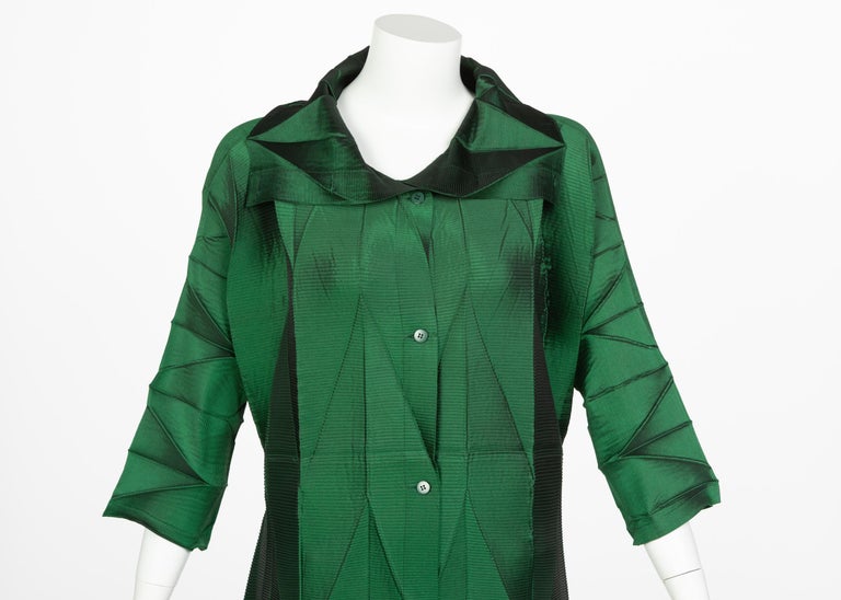 Issey Miyake Emerald Green Runway Dress Spring 2008