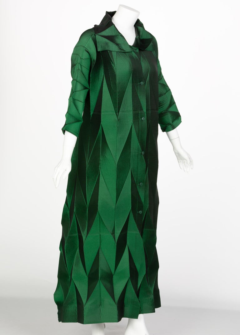 Issey Miyake Emerald Green Runway Dress Spring 2008
