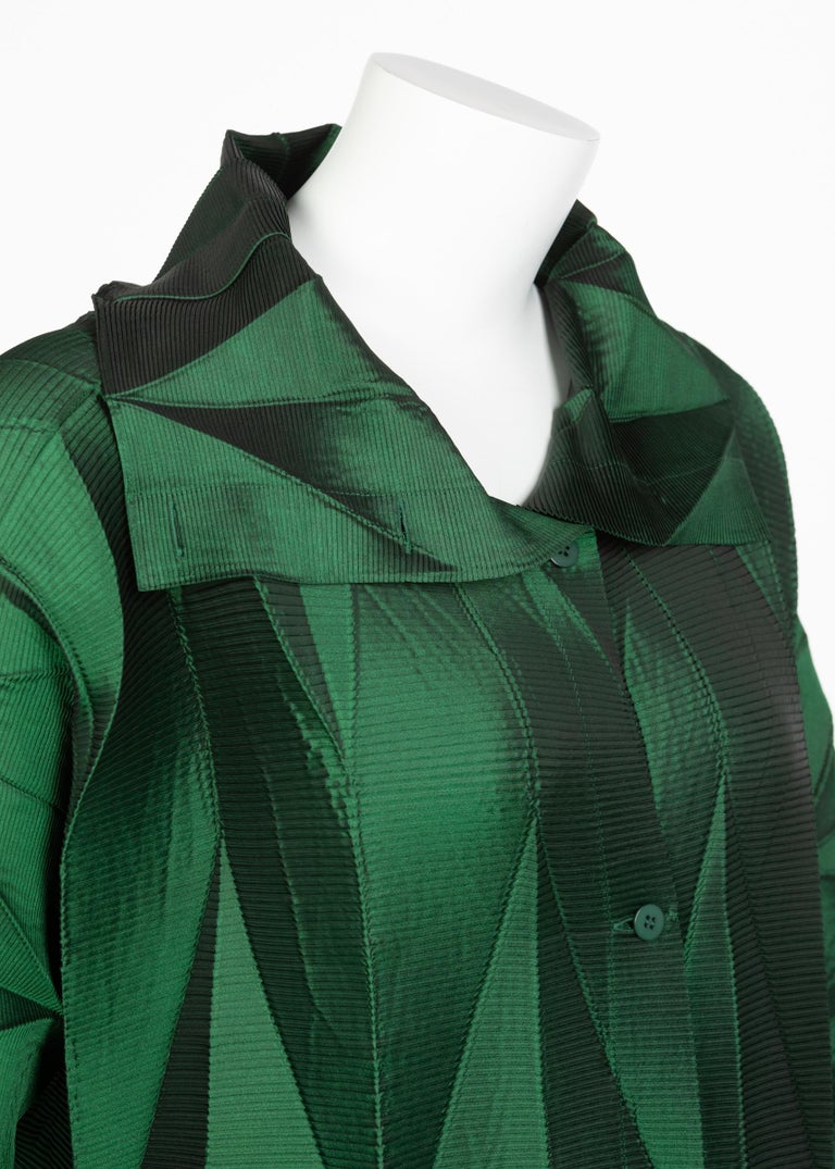 Issey Miyake Emerald Green Runway Dress Spring 2008