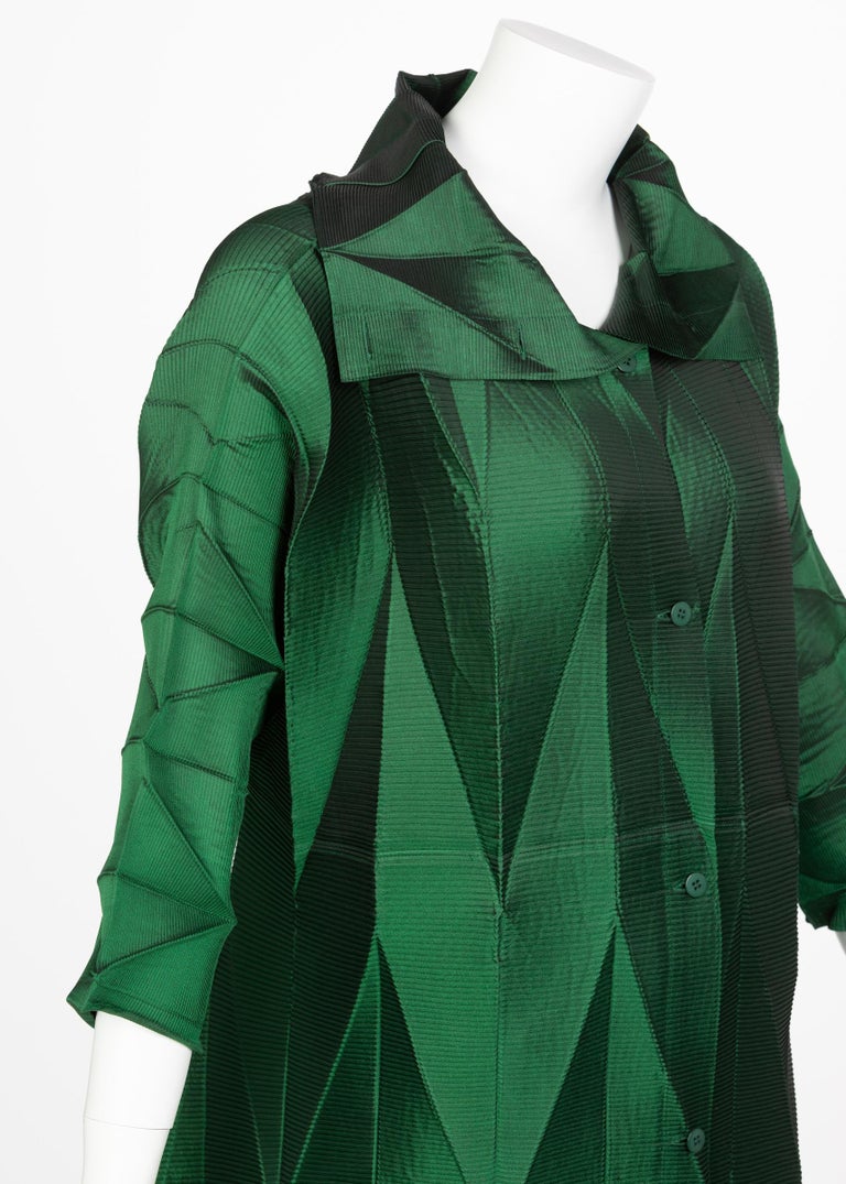 Issey Miyake Emerald Green Runway Dress Spring 2008