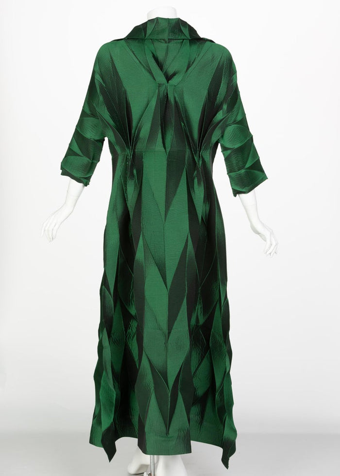 Issey Miyake Emerald Green Runway Dress Spring 2008 – Basha Gold