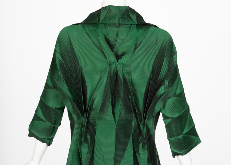 Issey Miyake Emerald Green Runway Dress Spring 2008