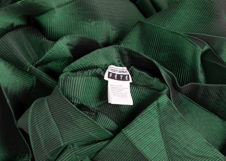 Issey Miyake Emerald Green Runway Dress Spring 2008