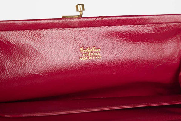 Pucci Velvet Floral Leather Trim Clutch, 1960s
