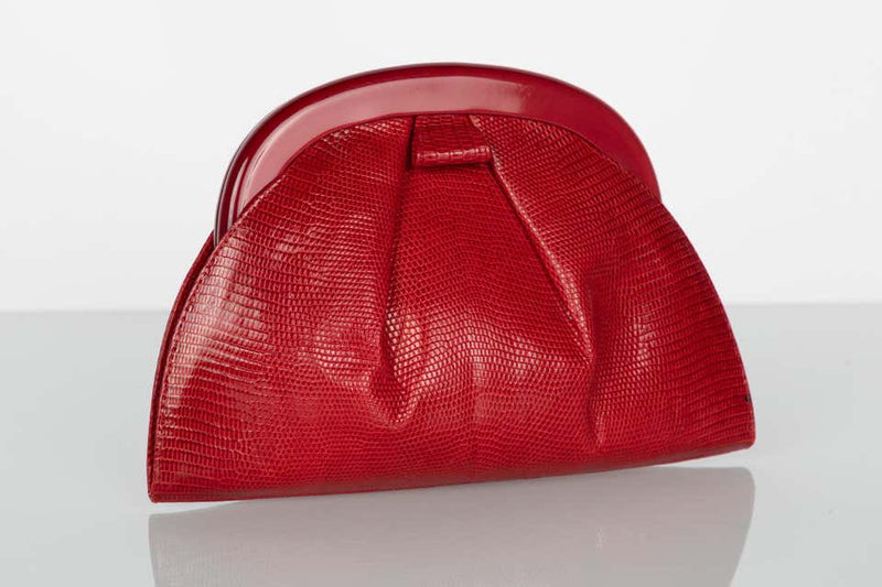 Vintage red clutch bag on sale