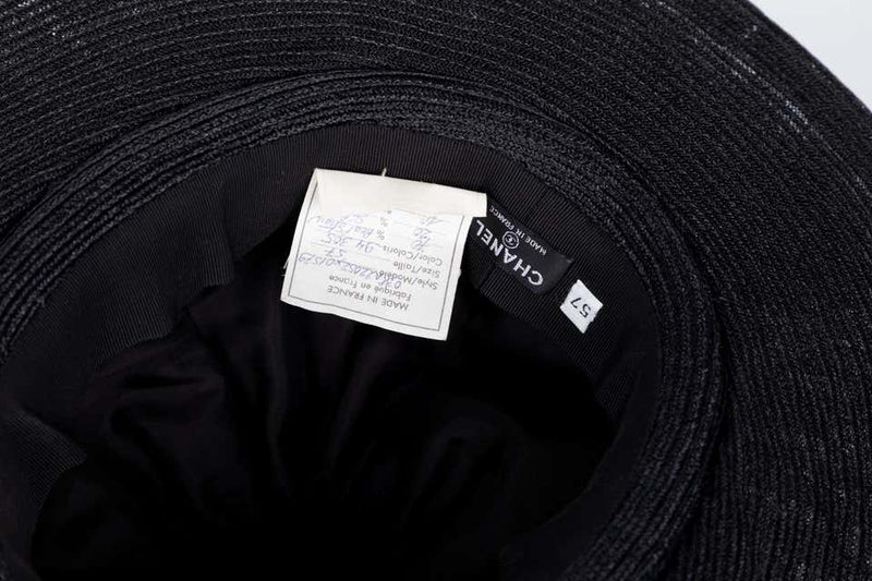 Chanel Black Oval Ruffle Hat Spring 2003