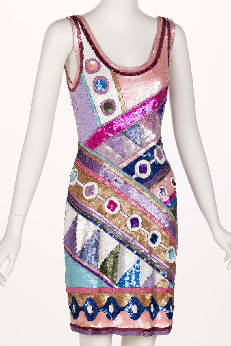 sequin dress saks Oscar de la Renta Women's Sequin Feather Cocktail Dress - Gold