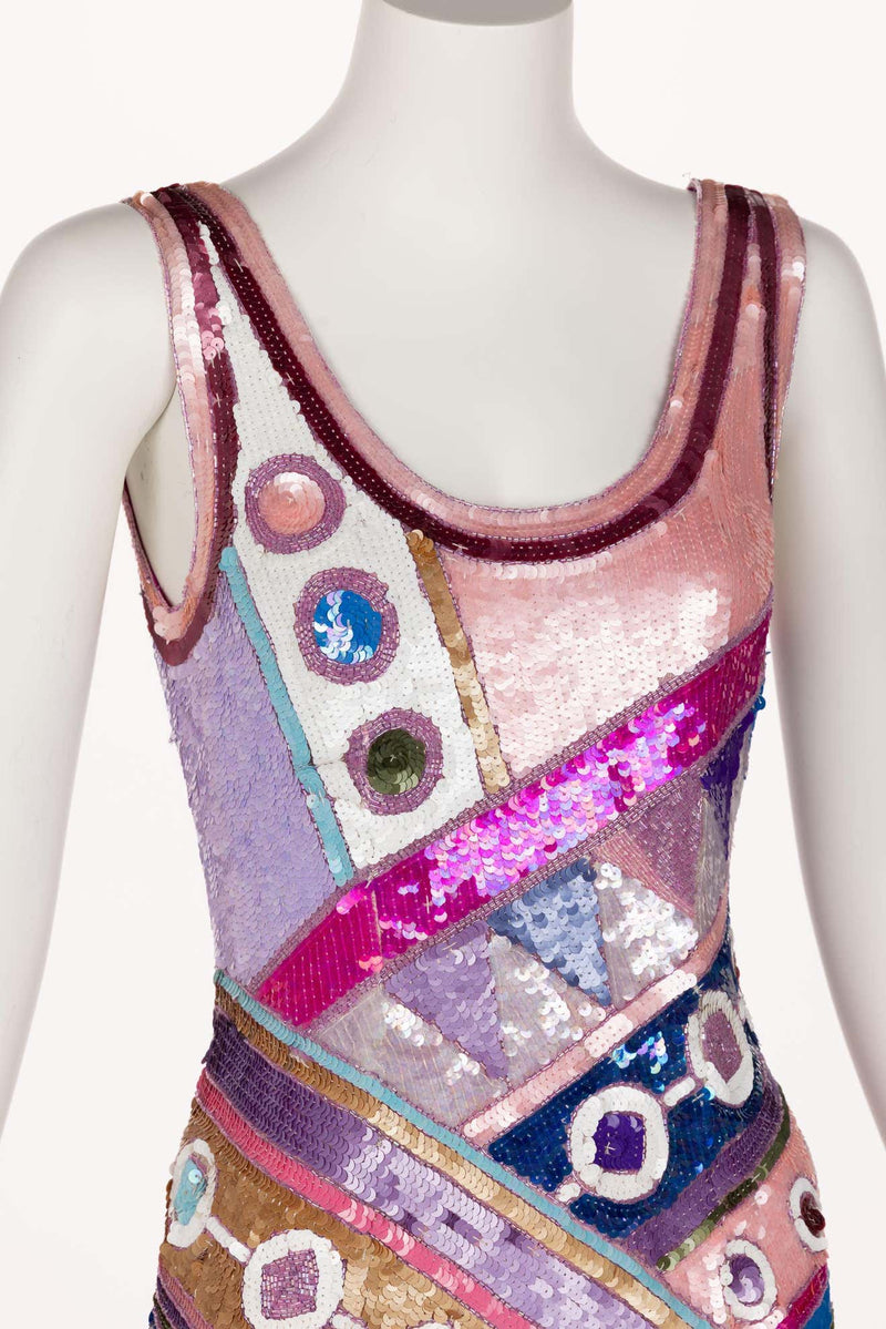 Sensational Vintage Saks Fifth Avenue Sequin Dress, 1990s