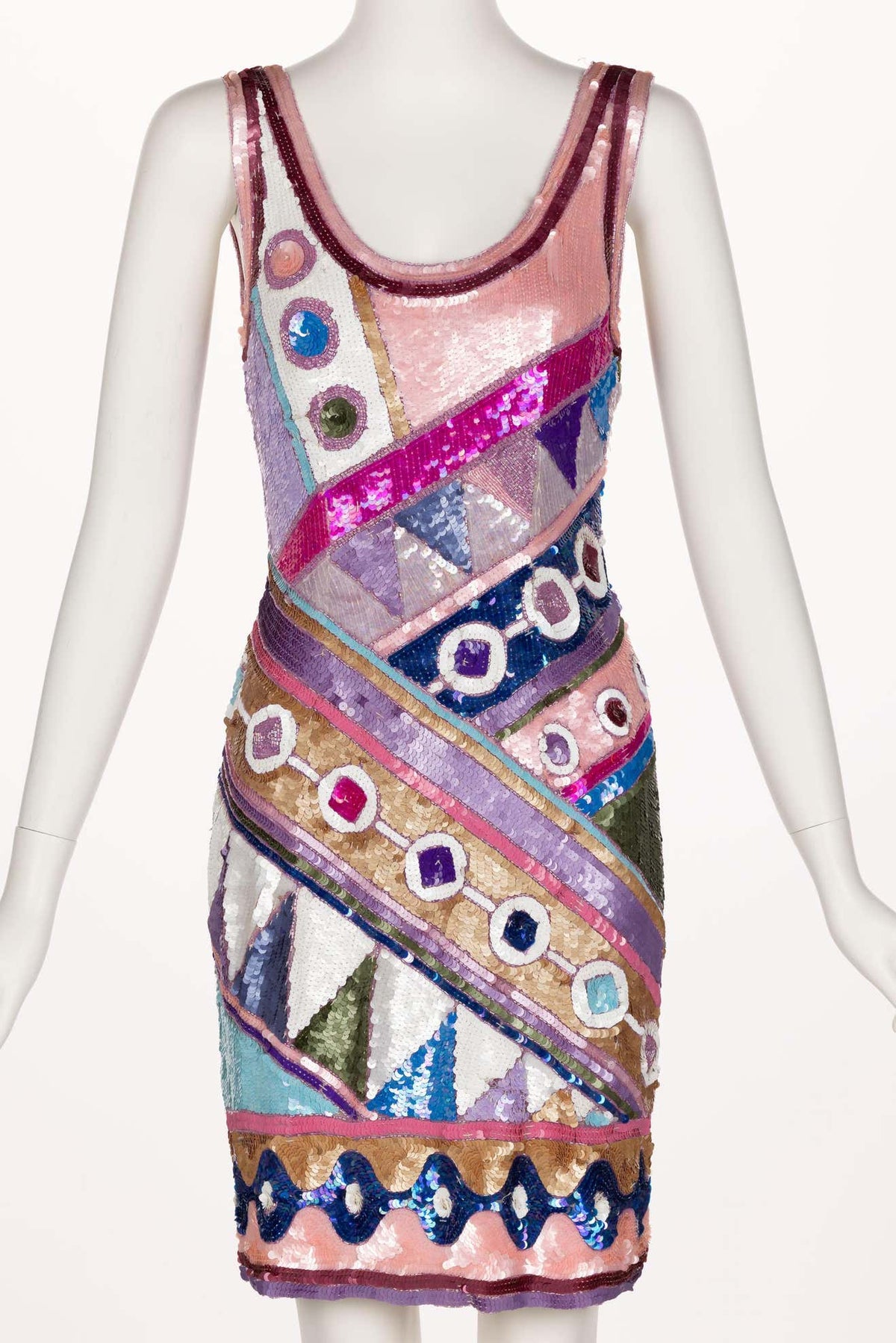 Basha Gold Sensational Vintage Saks Fifth Avenue Sequin Dress 1990s