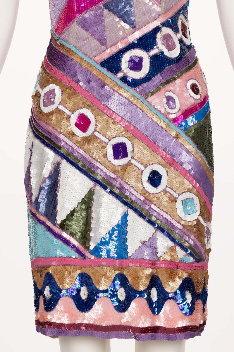 Sensational Vintage Saks Fifth Avenue Sequin Dress, 1990s