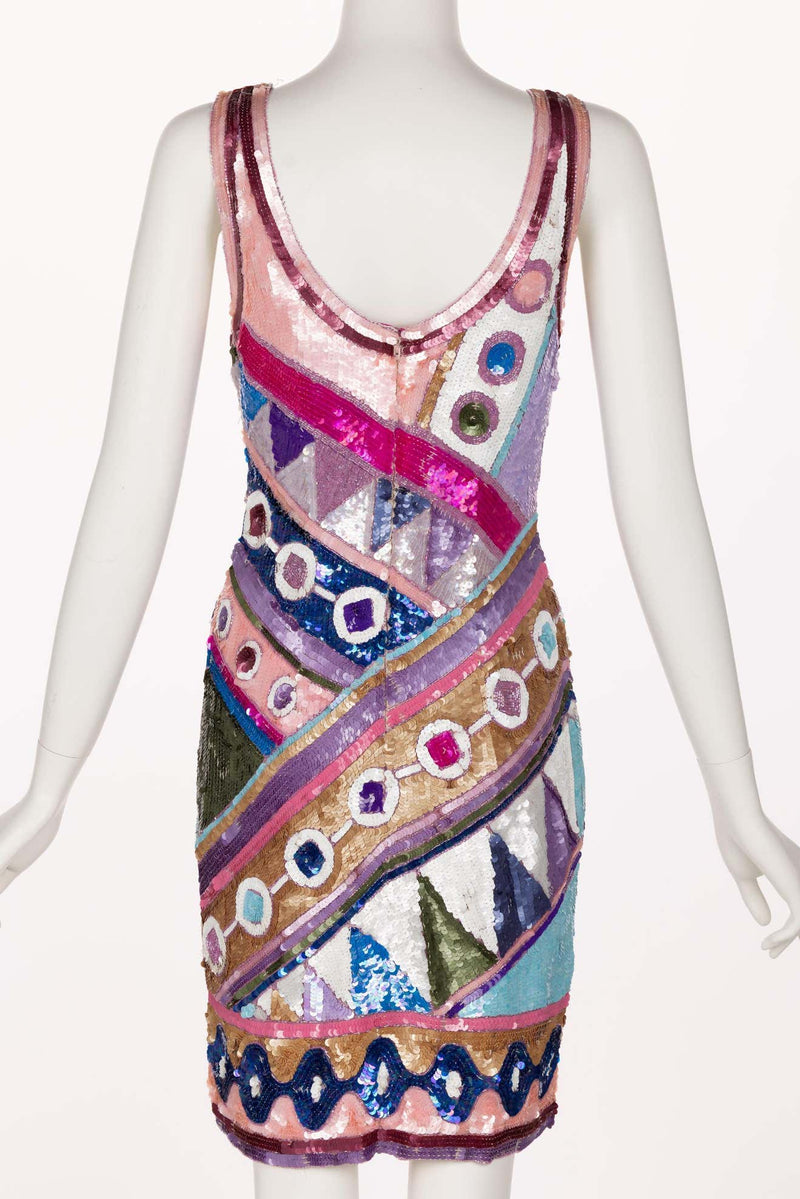 Sensational Vintage Saks Fifth Avenue Sequin Dress, 1990s