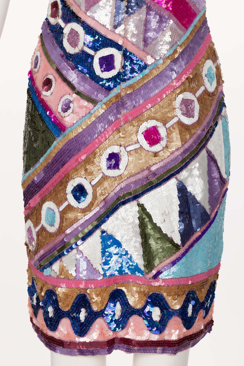 Sensational Vintage Saks Fifth Avenue Sequin Dress, 1990s