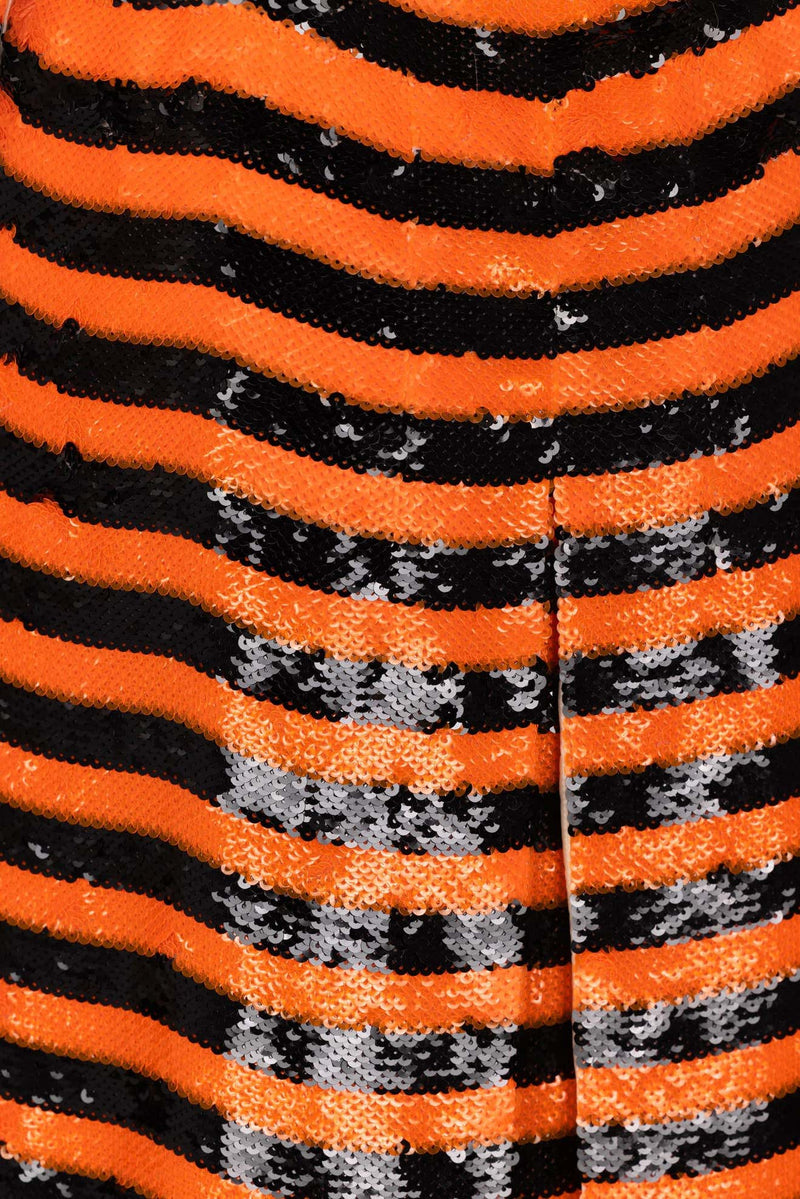 Prada Orange Black Sequin Flapper Dress S/S 2011 Beijing