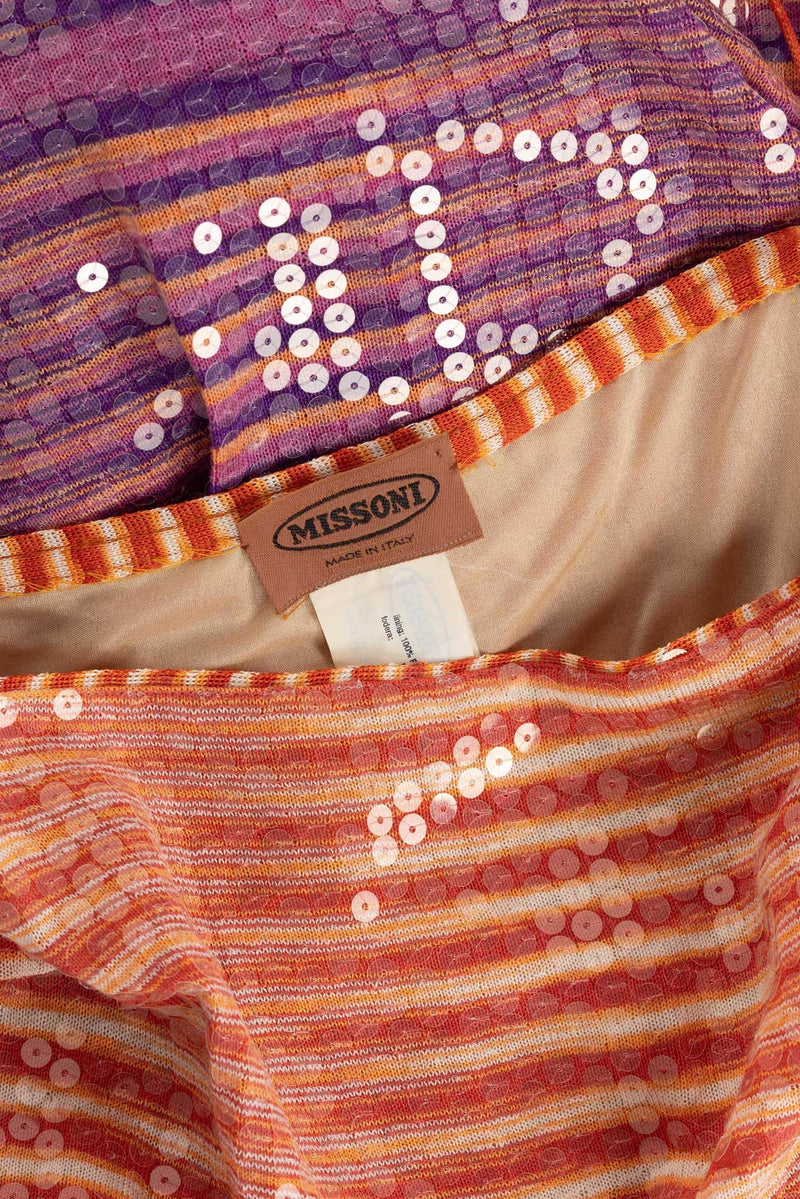 Missoni Purple Pink Sequined Maxi Slip Dress, S/S 1997 Documented