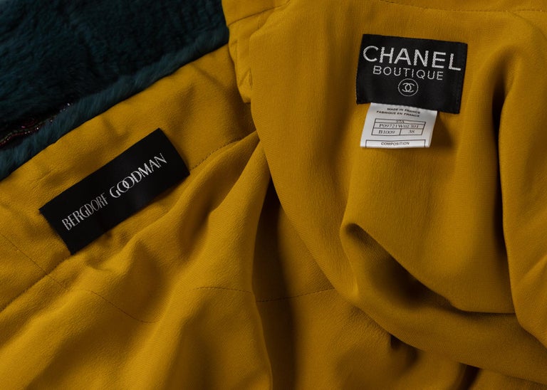 Chanel Elaborate Multicolored Silk Chiffon Velvet Trim Beaded Evening Coat, 1997