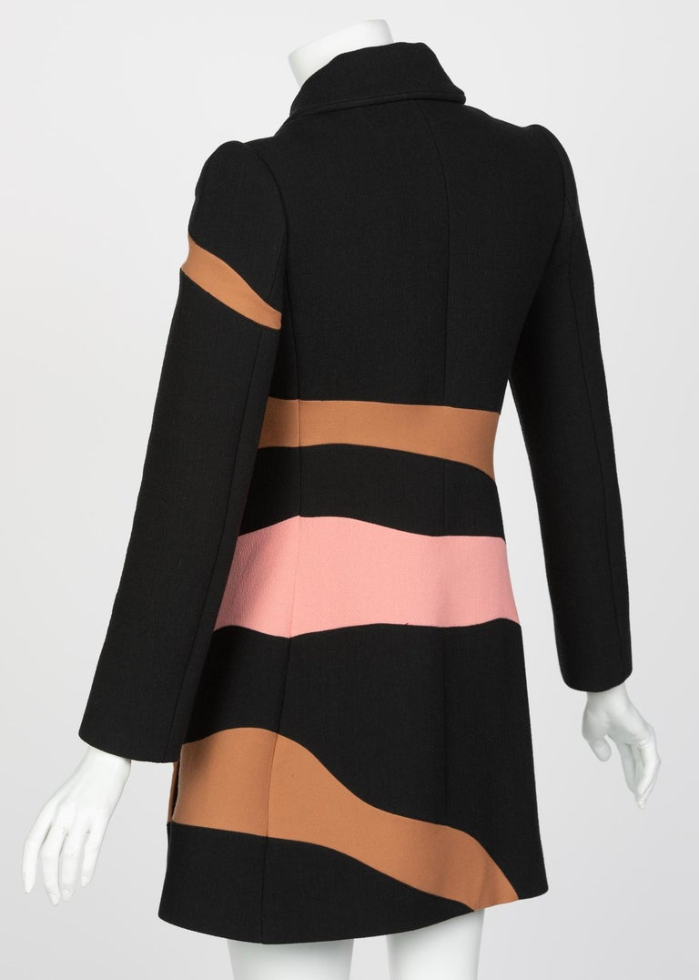 Christian Dior Abstract Stripe Coat Dress Runway Fall, 2015