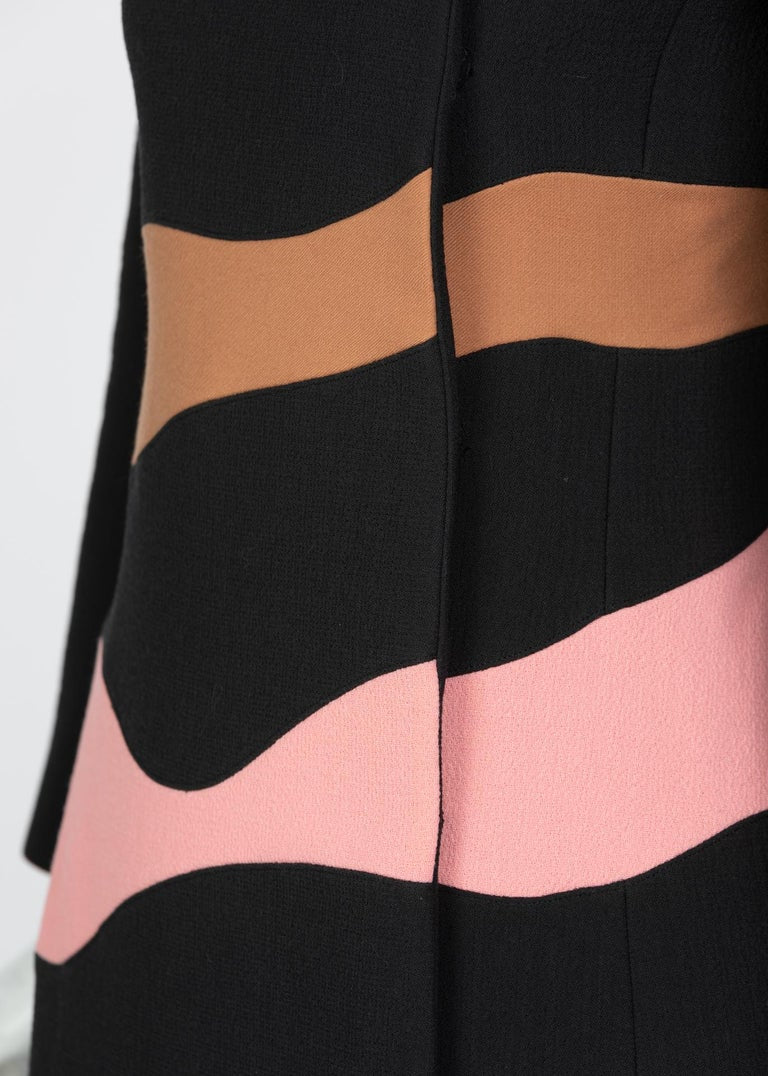 Christian Dior Abstract Stripe Coat Dress Runway Fall, 2015
