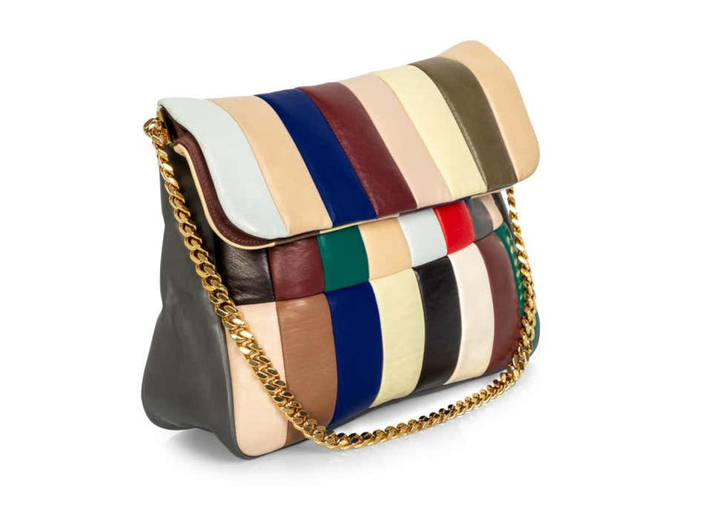 Celine Phoebe Philo Multi Gourmette Patchwork Gold Chain Strap Shoulder Bag, 2012