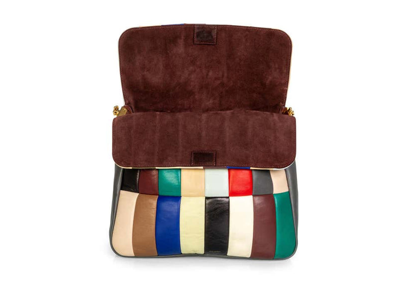Celine Phoebe Philo Multi Gourmette Patchwork Gold Chain Strap Shoulder Bag, 2012