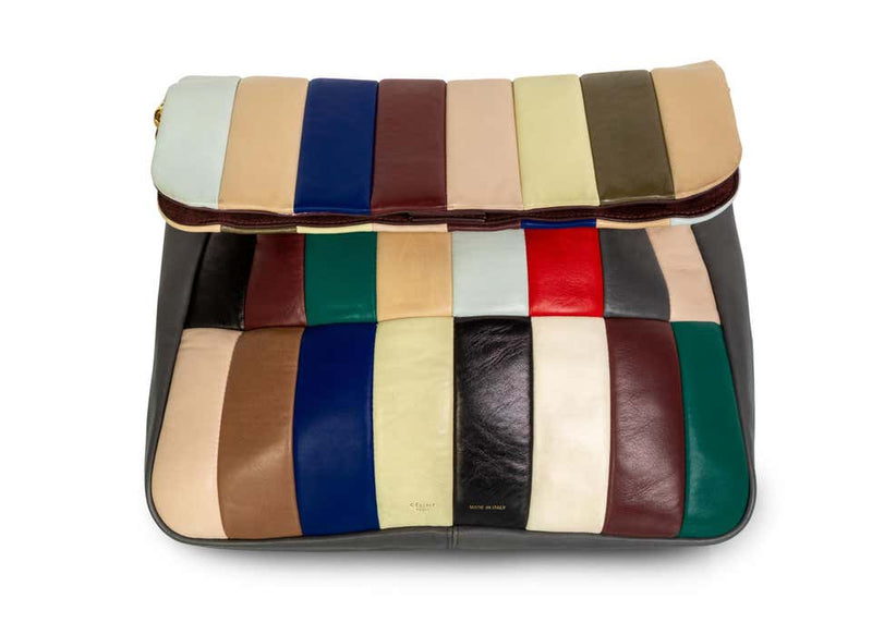 Celine Phoebe Philo Multi Gourmette Patchwork Gold Chain Strap Shoulder Bag, 2012