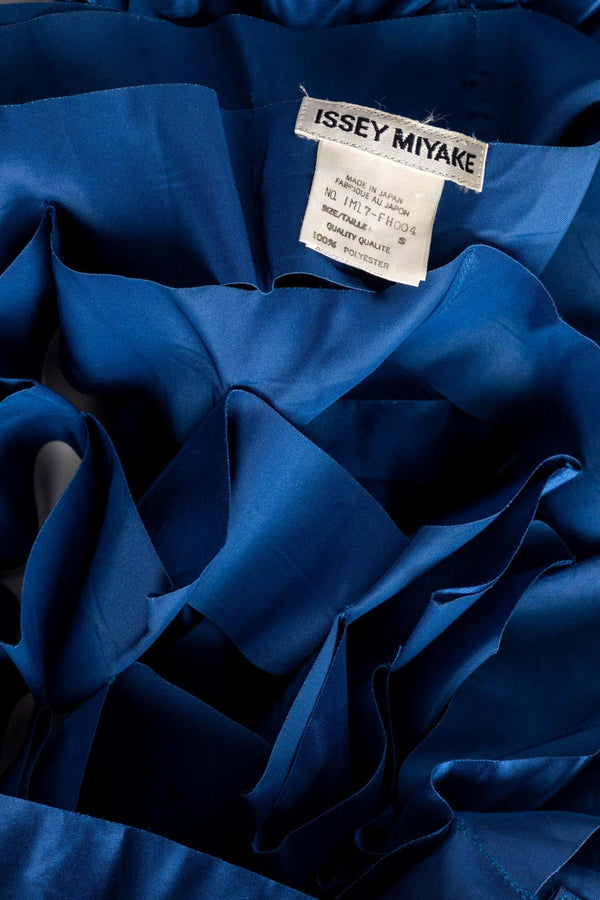 Vintage Issey Miyake Sapphire Blue Satin Ribbon Cage Dress, 1990s