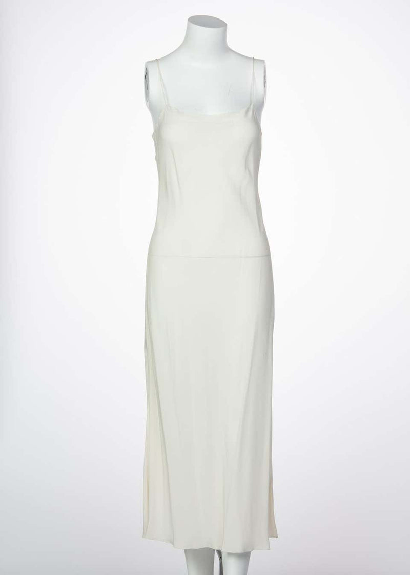 2008 Prada James Jean Fairy Runway Ivory Silk Dress Basha Gold 2008 Prada James Jean Fairy Runway Ivory Silk Dress Basha Gold