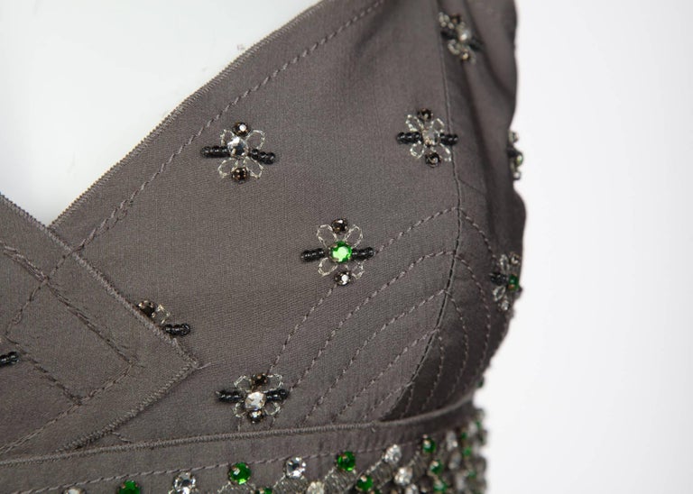 2000s Beaded Prada Bralette with Rhinestone Details