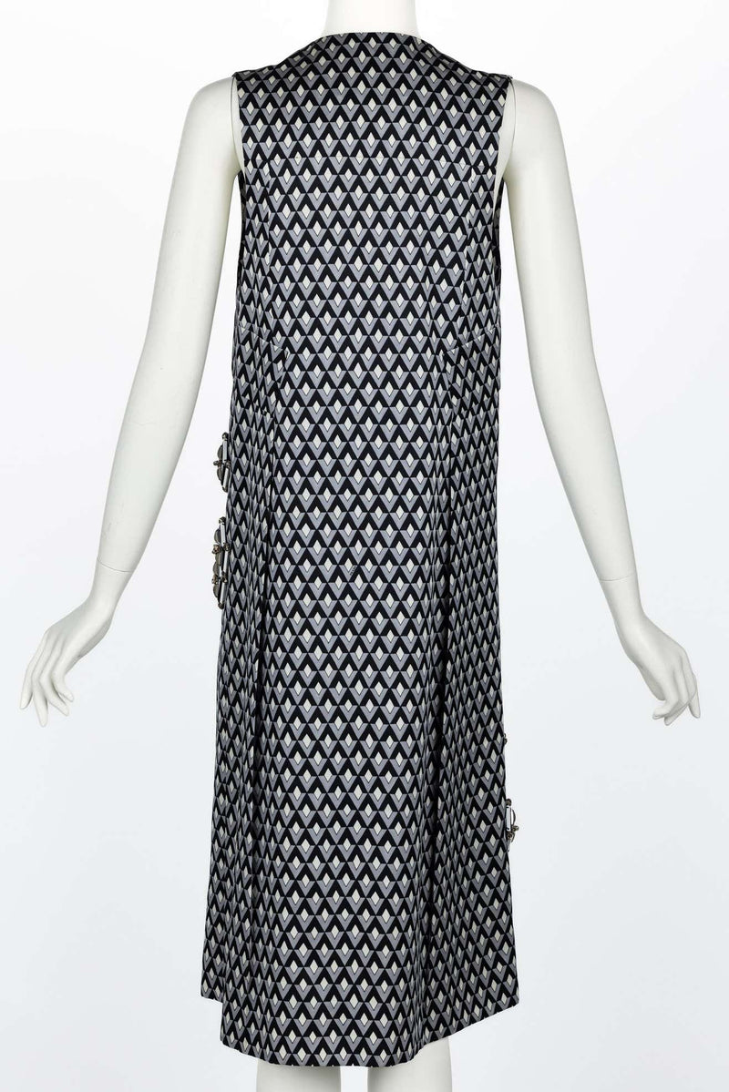 Prada F/W 2012 Geometric Print Crystal & Plexi Embellished Maxi Vest