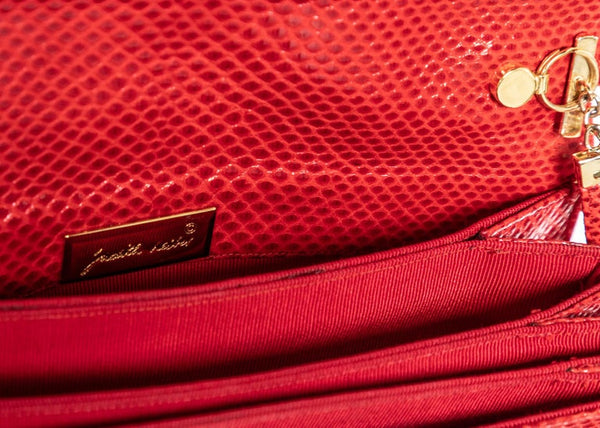 Vintage Judith Leiber Red Karung Tassel Bag