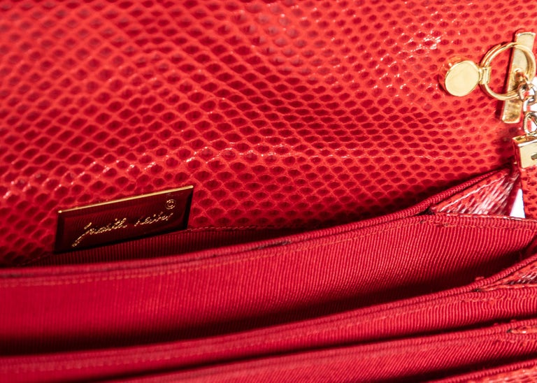 Vintage Judith Leiber Red Karung Tassel Bag