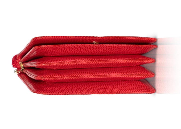 Vintage Judith Leiber Red Karung Tassel Bag