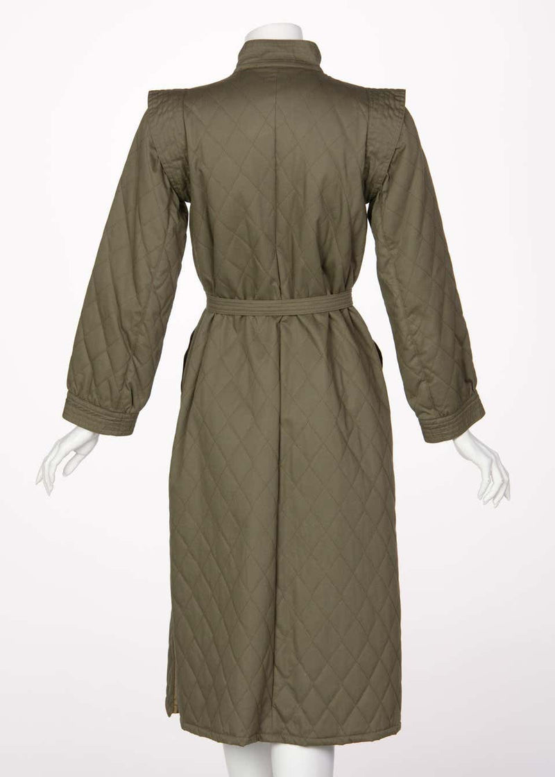 Yves Saint Laurent Russian Collection Quilted Trench Coat YSL 1976