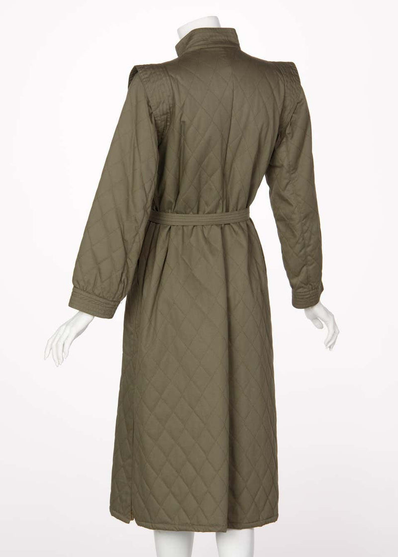 Yves Saint Laurent Russian Collection Quilted Trench Coat YSL 1976