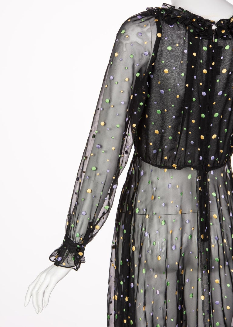 INCREDIBLE Leather Tassel Dress- Louis Feraud | goldenagevintagela