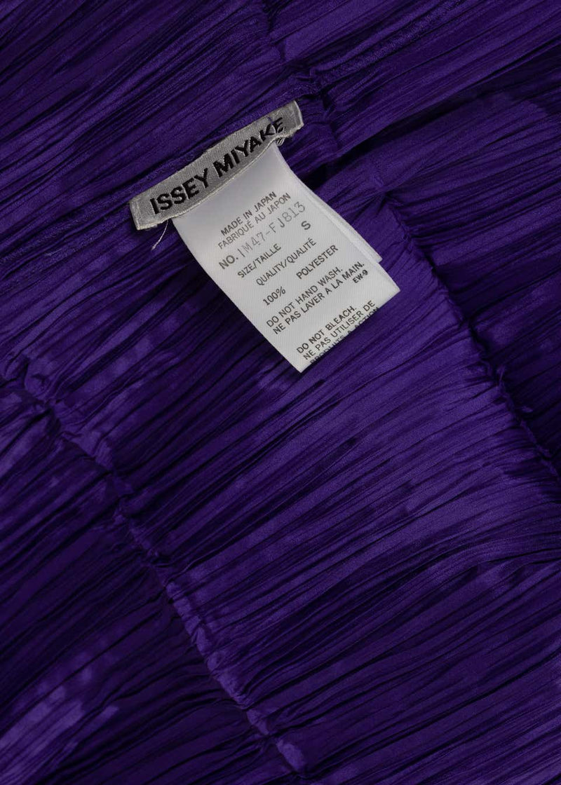 Issey Miyake Sculptural Pleated Purple Sleeveless Top, 1990s