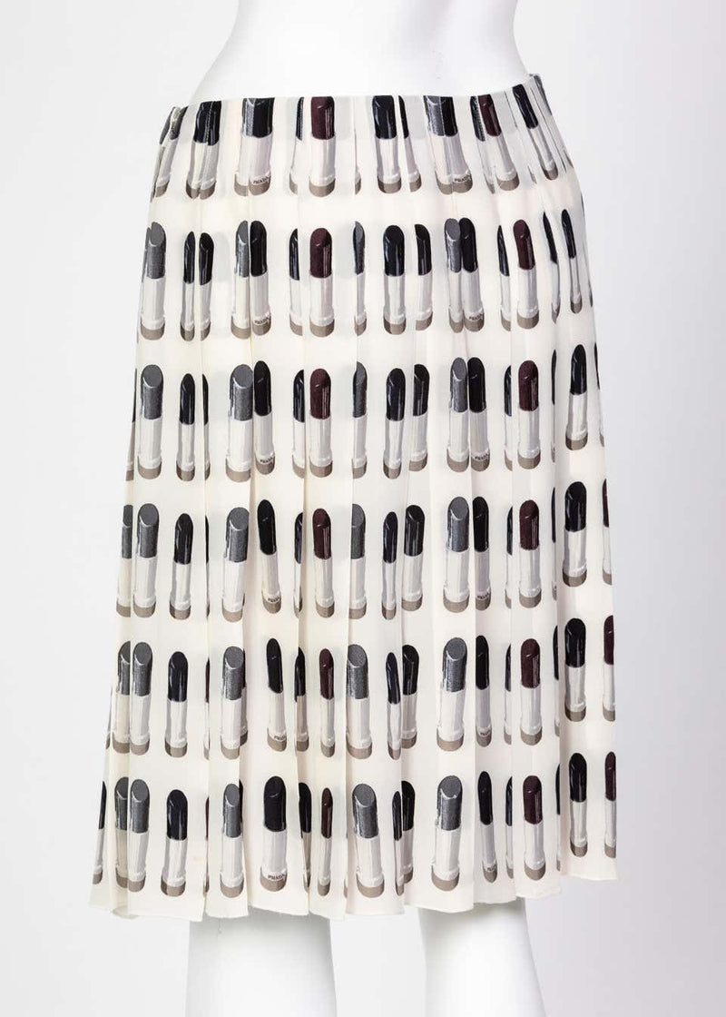 Prada Runway Lipstick Print Skirt Rare & Collectable Spring 2000 size 40