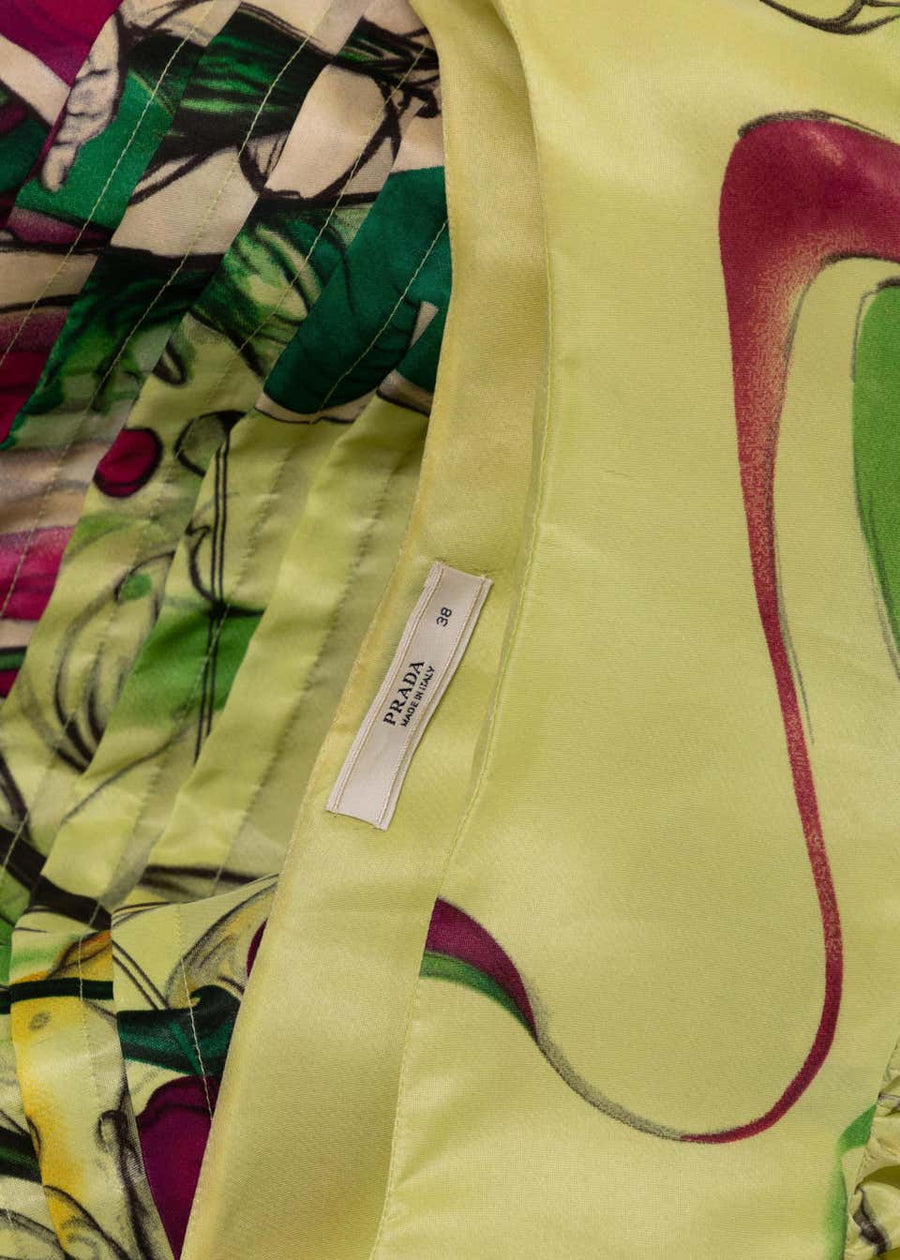 激安ブランド 2008 Skirt, Silk Print Green Jean James Fairy Prada – Gold Basha ハイヒール/パンプス