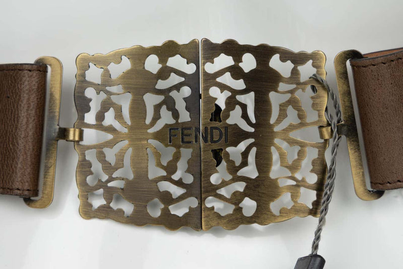 Fendi Karl Lagerfeld Spring 2008 Mosaic leather Malachite & Lapis Statement Belt