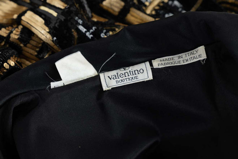 Vintage Valentino Boutique Gold Sequin & Beads Horse Jacket