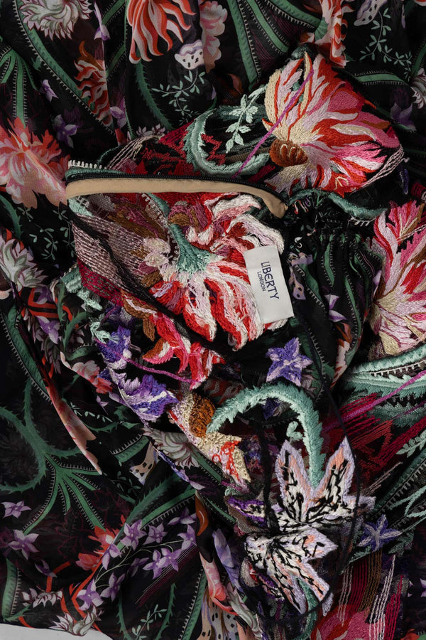 Liberty of London Floral Embroidered Silk Maxi Dress, Spring 2020