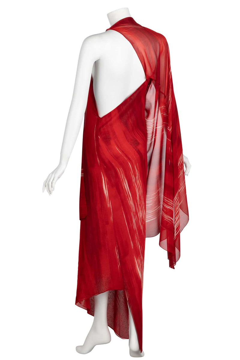 Halston outlet red dress
