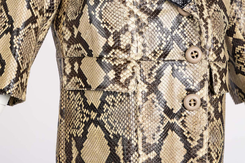 Prada Python Green Fur Coat Runway 2011